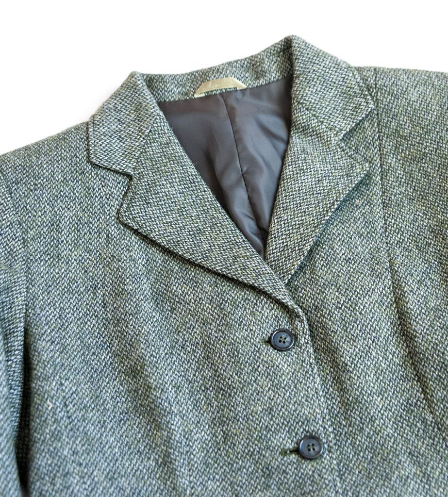Veste Hacking Tweed Caldene Homme Taille 42 Vert/marron - Occasion Très Bon état